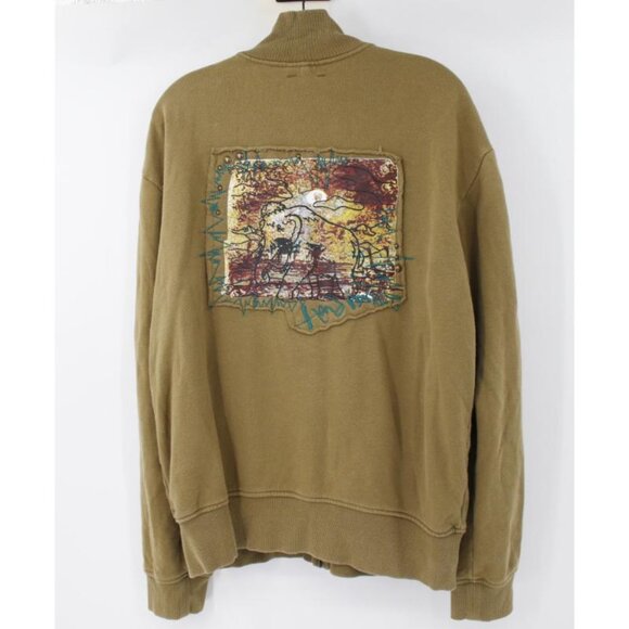 Vintage Basic house Jimi hendrix jacket men's Large Woodstock 1969 graphic fip